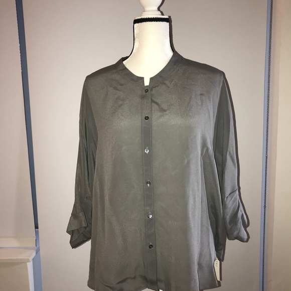 NWT Poetry Silk Crepe - De - Chine Blouse Size 14 - Picture 2 of 4